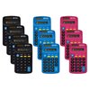 Better Office Products Pocket Size Mini Calculators, Std Function, Asst's Colors, Dual Power W/Included AA Batteries, 10PK 00403